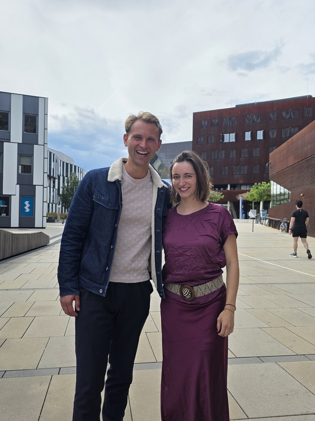 Robin Ijsseldijk and Valerie Rapatz after the interview